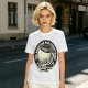 Olive t-shirt with coffee themed 'the solution for everything' print