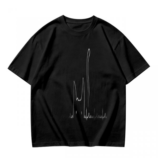 Olive Green Oversized T-Shirt With Abstract Line Art Print