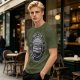 Olive T-Shirt With New Year New Mental Battles Dumpster Fire Graphic