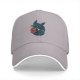Black baseball cap featuring a cute dragon reading a red book
