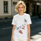Olive T-Shirt With Melting Red White Blue Popsicle Print