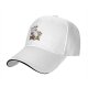 Black Baseball Cap With Cute Fantasy Creature And Floral Print