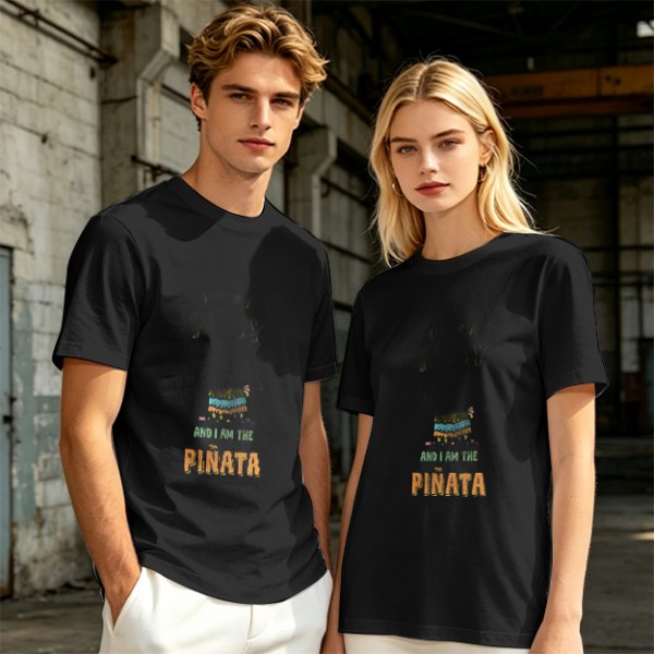Olive graphic t-shirt with 'and i am the pinata' print