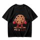Olive T-Shirt With Angry Boxing Chocolate Chip Cookie Graphic