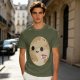 Olive T-Shirt With Cute Pluto Potato Character Graphic