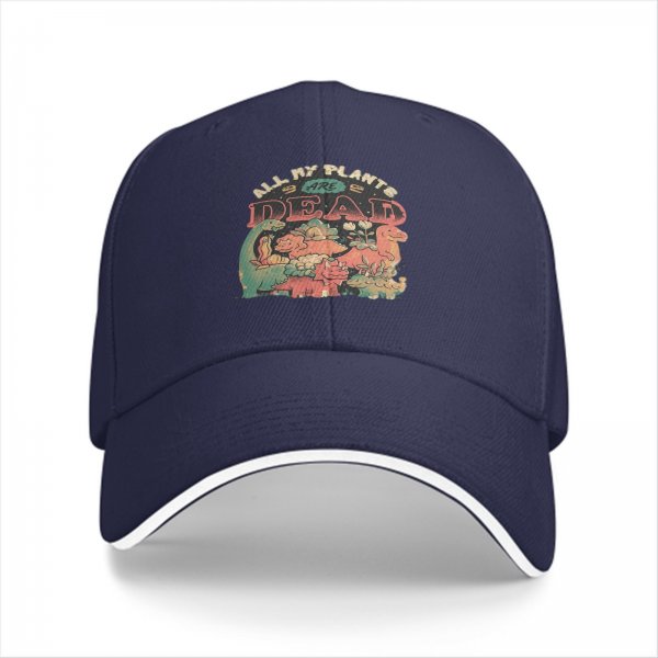 All My Plants Are Dead Dinosaur Graphic Baseball Cap