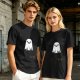 Olive T-shirt with Cute Smiling Ghost Graphic Print