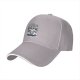 Black baseball cap with raccoon live fast eat trash graphic