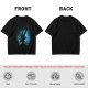 Olive T-Shirt With Galaxy Guitar Player Graphic Print