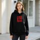 Black hoodie with Yippee Ki-Yay graphic print