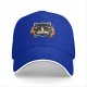 Black Baseball Cap With Cute Maneki-neko Cat Eating Ramen Design