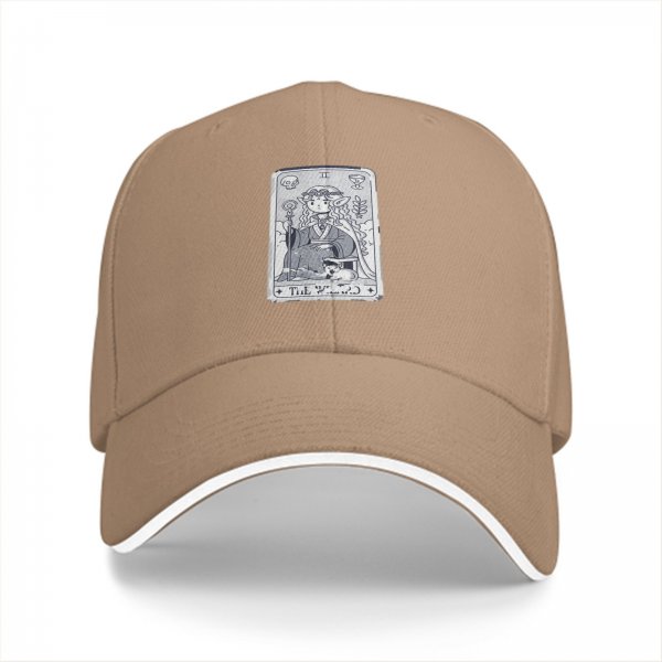 Black baseball cap with elf tarot card graphic