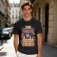 Olive T-Shirt with Cat Ramen Shop Artwork