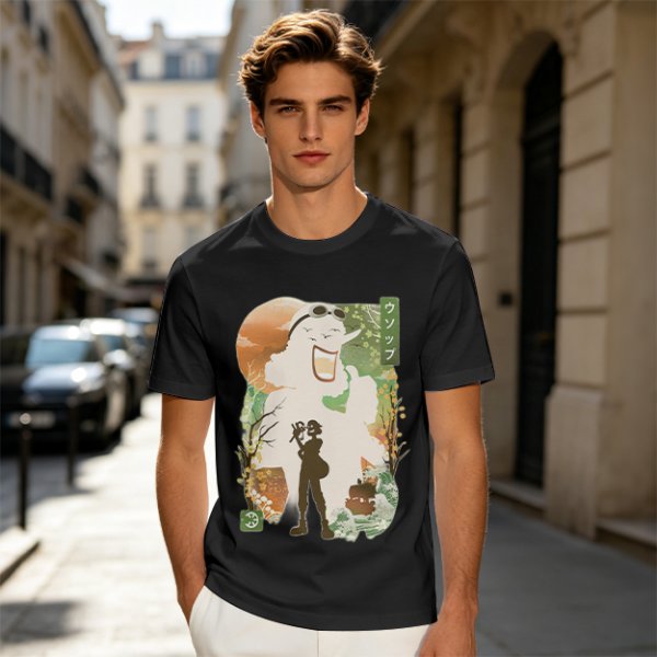 Anime Themed Graphic T-Shirt With Whimsical Character Artwork
