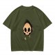 Olive T-shirt with Cute Grim Reaper Skull Graphic