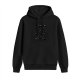 Black Hoodie With Small Colorful Dot And Eye Graphic Print