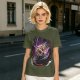 Olive T-shirt with One Piece Roronoa Zoro Three Sword Style Print