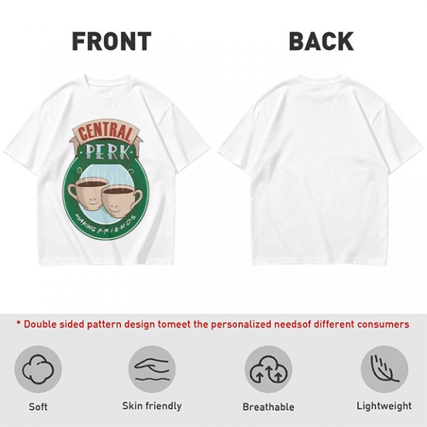 Central Perk Making Friends Coffee Cup Graphic T-Shirt