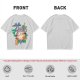 My Neighbor Totoro Graphic T-Shirt with Anime Characters and Leaves