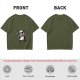 Olive T-Shirt With Cool Sunglass Wearing Opossum Graphic