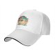 Black Baseball Cap With Whimsical Retro Animal Graphic Print
