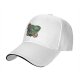Black Baseball Cap With Artistic Mario And Green Turtle Print