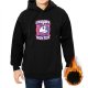 Black hoodie with Unicorn Hunter graphic print