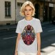 Orc-like magical creature graphic olive green t-shirt