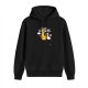 Black hoodie with sweet dreams moon and clouds graphic print
