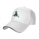 Black Baseball Cap with T-Rex Dinosaur Riding a Bike Graphic