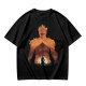 Olive T-Shirt With Giant Fire Warrior Silhouette And Small Knight Print