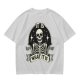 Olive t-shirt with skeleton graphic and 'It Is What It Is' text