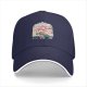 Black baseball cap with cute rabbit in kimono cherry blossom print