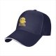Black baseball cap with funny duck graphic that says doesn't give a duck