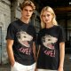 Olive T-Shirt With Aggressive Opossum 'LIFE!' Graphic Print