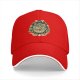 Black baseball cap with vegetable soup themed graphic print