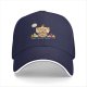 Black Baseball Cap With Colorful Ship And Mountain Graphic Print