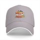 Black baseball cap with capybara in ramen cup graphic