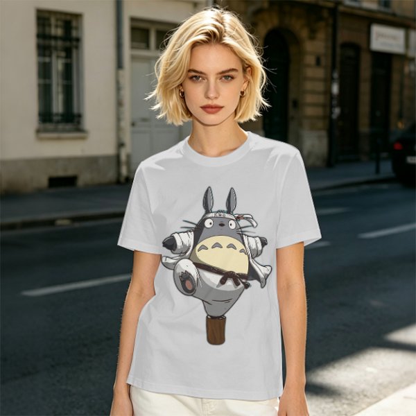 Totoro Karate Fighter Graphic T-Shirt