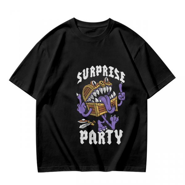 Olive T-Shirt With Surprise Party Mimic Monster Graphic