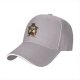 Black baseball cap with spooky forest creature graphic print