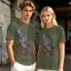 Owl Wizard With Spell Book Graphic Tee