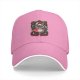 Black baseball cap with cute lamb holding sword 'Cute As Hell' graphic