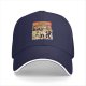 Black baseball cap with Yellow Fiction Simpson-style dance graphic
