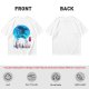 Anime girl cherry blossom scene graphic tee