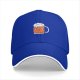 Black baseball cap with cute cartoon beer mug graphic