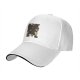 Black Baseball Cap With Cute Cats And Coffee Themed Print