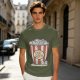 Olive T-Shirt With Pop Cats Popcorn Bucket Graphic