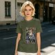 Olive t-shirt with The Cartridge of Time elf character print