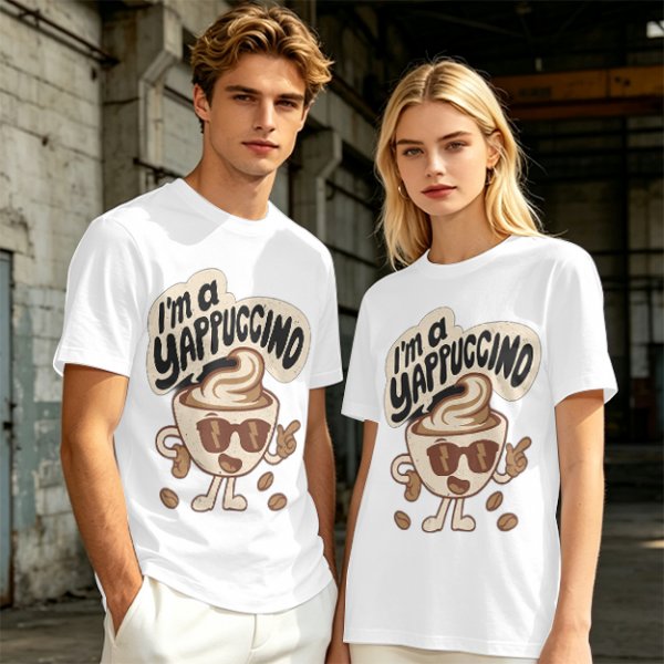 I'm a Yappuccino Coffee Cup Character Graphic T-Shirt